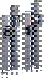 Box Compartments With Legs, Triple Stack, 36w X 18d X 78h, Medium Gray